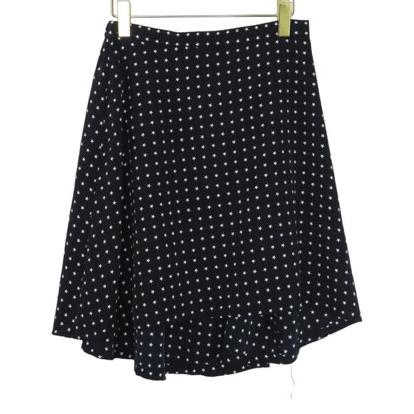 1980s Vintage Americana Navy Blue Star Pattern A-Line Mini Skirt Medium 28" - Picture 3 of 6